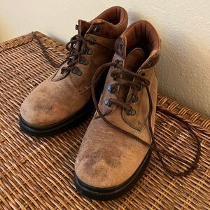Vintage Dexter leather lace-up hiking Women's Brown and Tan Boots